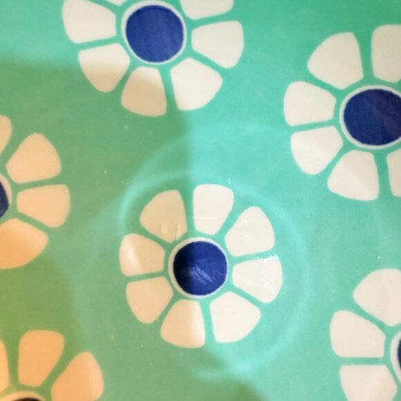 Retro Style Kitchen Bowls Set of 4 Flower Power All Purpose Blue Aqua Soup Salad - Picture 8 of 16